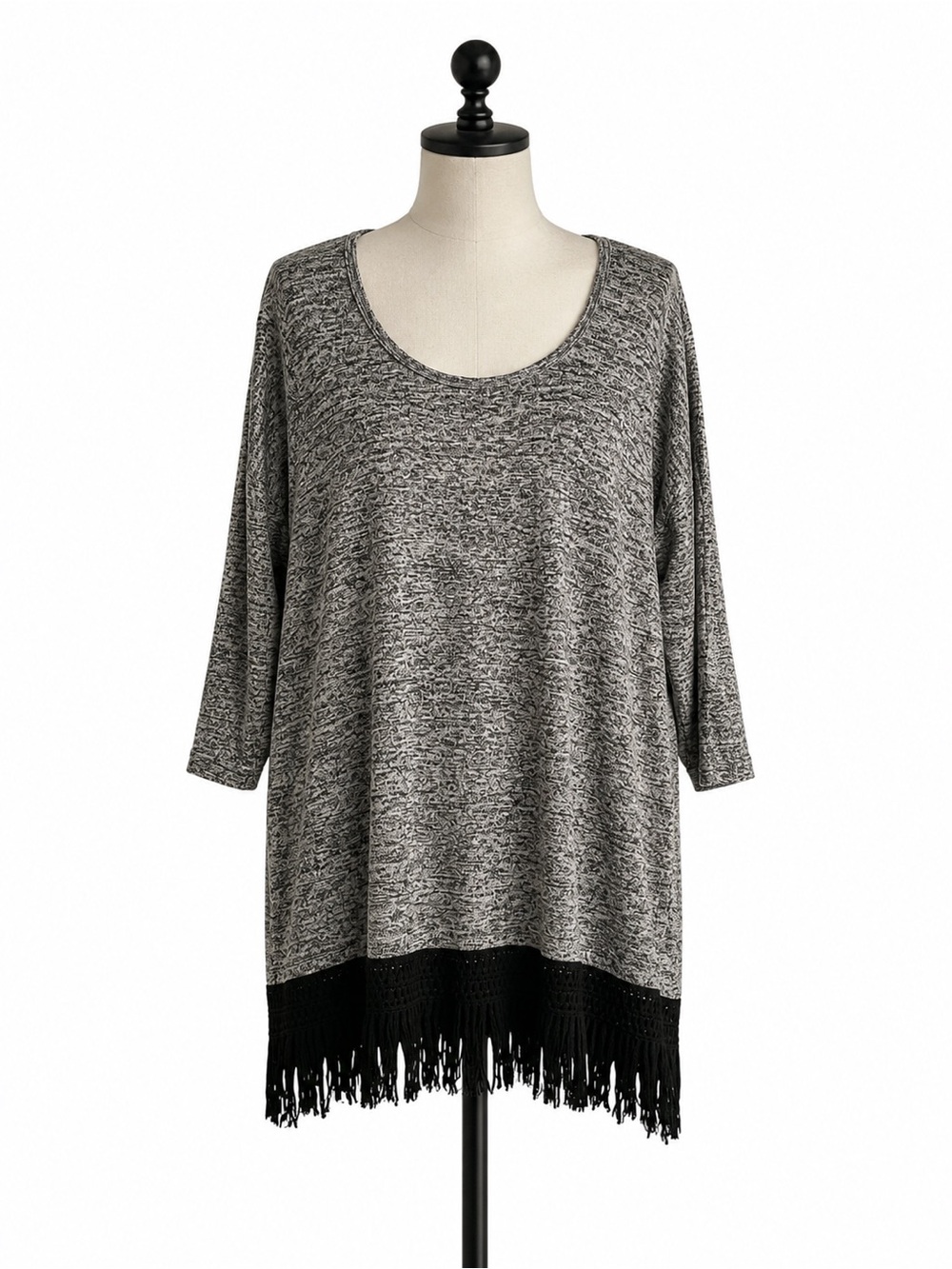 Easel Space-Dye Knit Tunic Midi Dress EUC